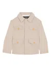 Balmain Buttoned Cargo Jacket In Neutral