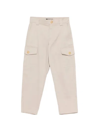 Balmain Kids' Buttoned Cargo Trousers In Pink