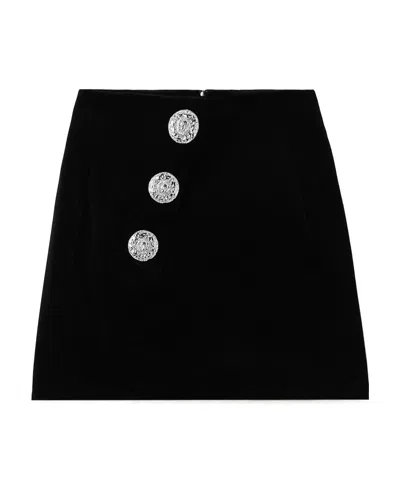 BALMAIN BALMAIN BUTTONED HIGH-WAISTED MINI SKIRT