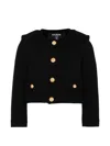 Balmain Buttoned Cotton Jacket In Black