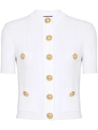 Balmain Buttoned Crewneck Cardigan