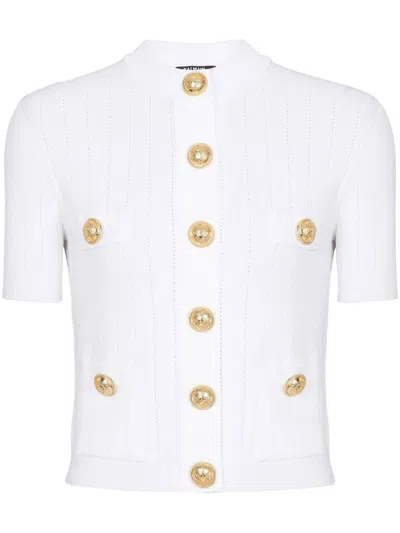 BALMAIN BALMAIN BUTTONED CREWNECK CARDIGAN