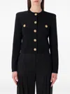 Balmain Button-embellished Cardigan In Black