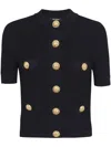 BALMAIN BUTTONED CROPPED CARDIGAN