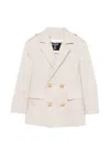 Balmain Buttoned Double-breasted Blazer In Neutral