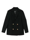 Balmain Buttoned Double-breasted Jacket In Black