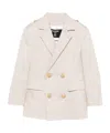 Balmain Buttoned Double-breasted Blazer In Neutral