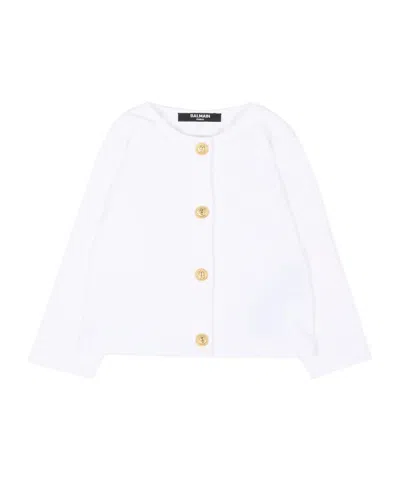 Balmain Buttoned Jacket In White