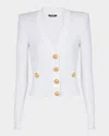 Balmain Women Buttoned V-necked Cardigan In White