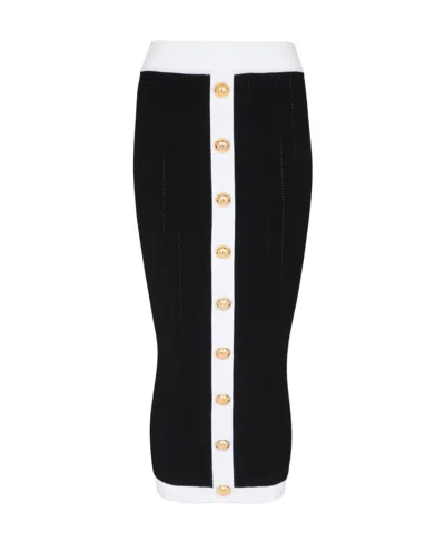 BALMAIN BALMAIN MIDI KNIT SKIRT