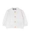 Balmain Buttoned Knitted Cardigan In White
