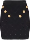 Balmain Women Buttoned Knitted Mini Skirt