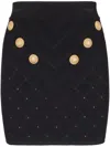 Balmain Buttoned Knitted Mini Skirt
