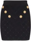 Balmain Buttoned Knitted Mini Skirt