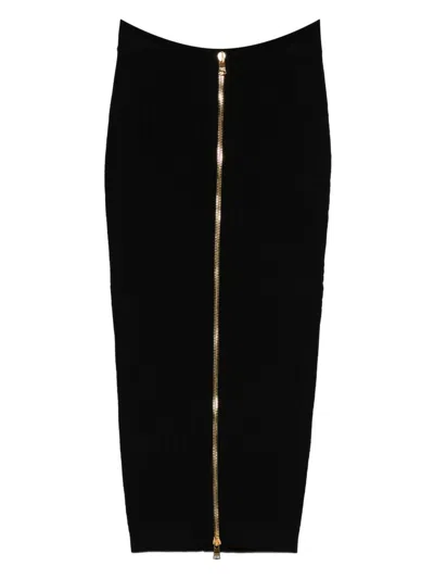 Balmain Buttoned Long Skirt