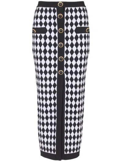BALMAIN BALMAIN BUTTONED MIDI SKIRT