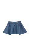 Balmain Buttoned Skirt In Blue