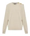 Balmain Wool And Cashmere Sweater In Neutral
