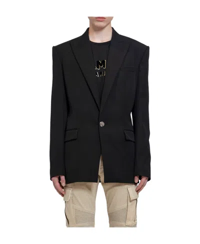 Balmain Buttoned Tailored Blazer In Black