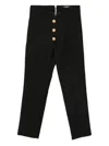 Balmain Buttoned Trousers In Black