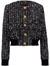 BALMAIN BUTTONED TWEED BLOUSON,DF1TH265XJ24