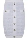 Balmain Buttoned Tweed Knee Lenght Skirt Clothing