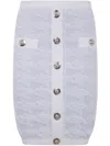 Balmain Buttoned Tweed Knee Lenght Skirt Clothing