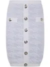Balmain Buttoned Tweed Knee Lenght Skirt Clothing