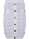 Balmain Buttoned Tweed Knee Length Skirt By