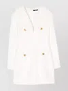 Balmain Button-embellished Tweed Minidress