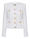 Balmain Tweed Jacket In Blanco