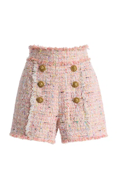 BALMAIN BALMAIN BUTTONED TWEED SHORTS