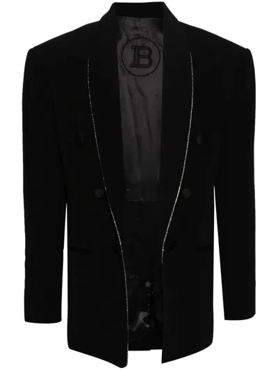 Balmain Buttoned Up Blazer In Black