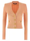 Balmain Women Buttoned V-necked Cardigan