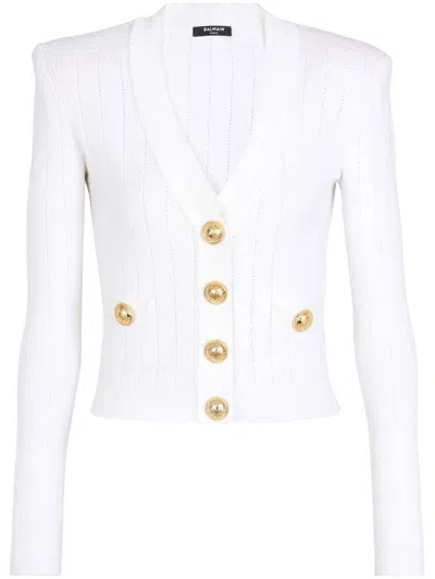 Balmain Buttoned V-necked Cardigan