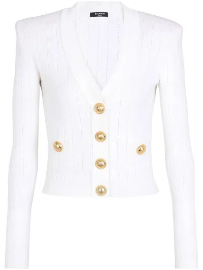 Balmain Buttoned V-necked Cardigan
