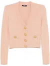 Balmain Women Buttoned V-necked Cardigan