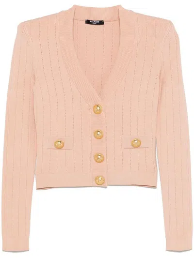 BALMAIN BALMAIN BUTTONED V-NECKED CARDIGAN