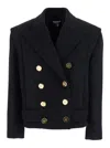 Balmain Tailored Coat With Double-breasted Design In Black