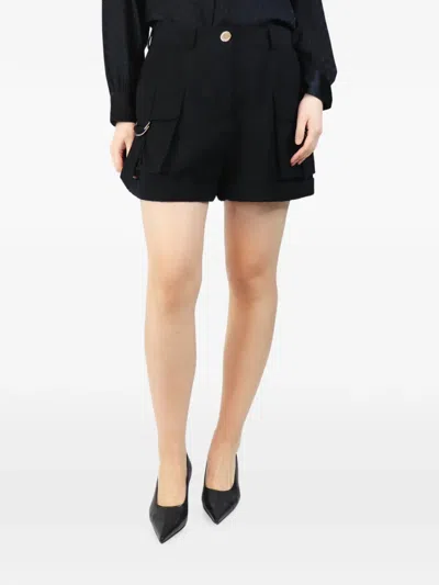 Pre-owned Balmain Button-fastening Cargo Shorts In Black