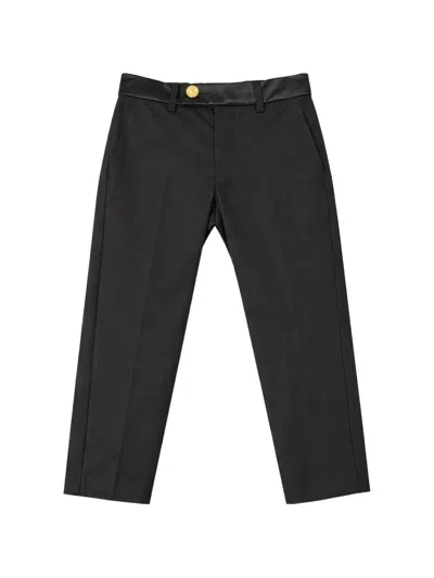 Balmain Kids' Button-up Trousers In Black