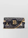 Balmain B Buzz 23 Embossed Labryinth Monogram Leather Clutch