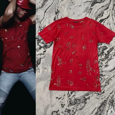 Pre-owned Balmain By Decarnin Ss11 Red Safety Pin Shirt