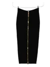 Balmain Cable-knit Button-front Midi Fitted Skirt