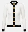 Balmain Women Ls Buttoned Torsade Knit Cardigan In White