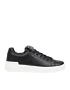 Balmain B Court Sneakers In Black Calfskin In Black