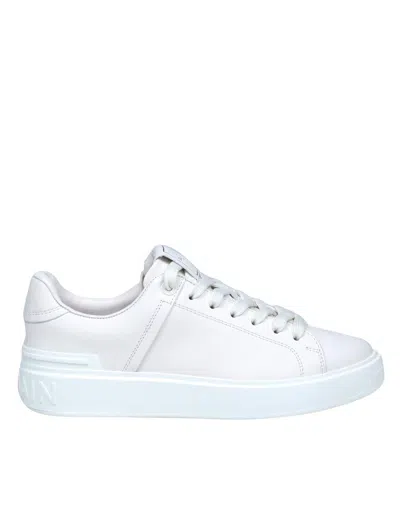 Balmain B Court Calfskin Sneaker In White