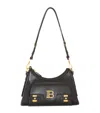 Balmain Calfskin B-buzz Shoulder Bag In Black