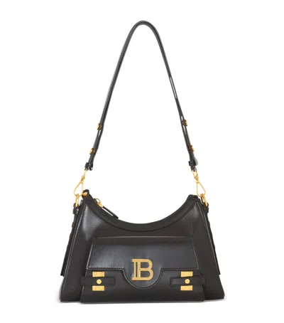 Balmain Calfskin B-buzz Shoulder Bag In Black