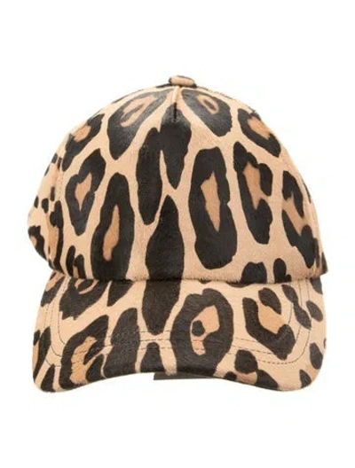 Pre-owned Balmain Calfskin Baseball Cap In Neutral